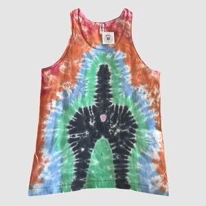 Tomcat Tie Dye Creations Men's Cat Back Design Tank Multi Color, NWT-Size Large